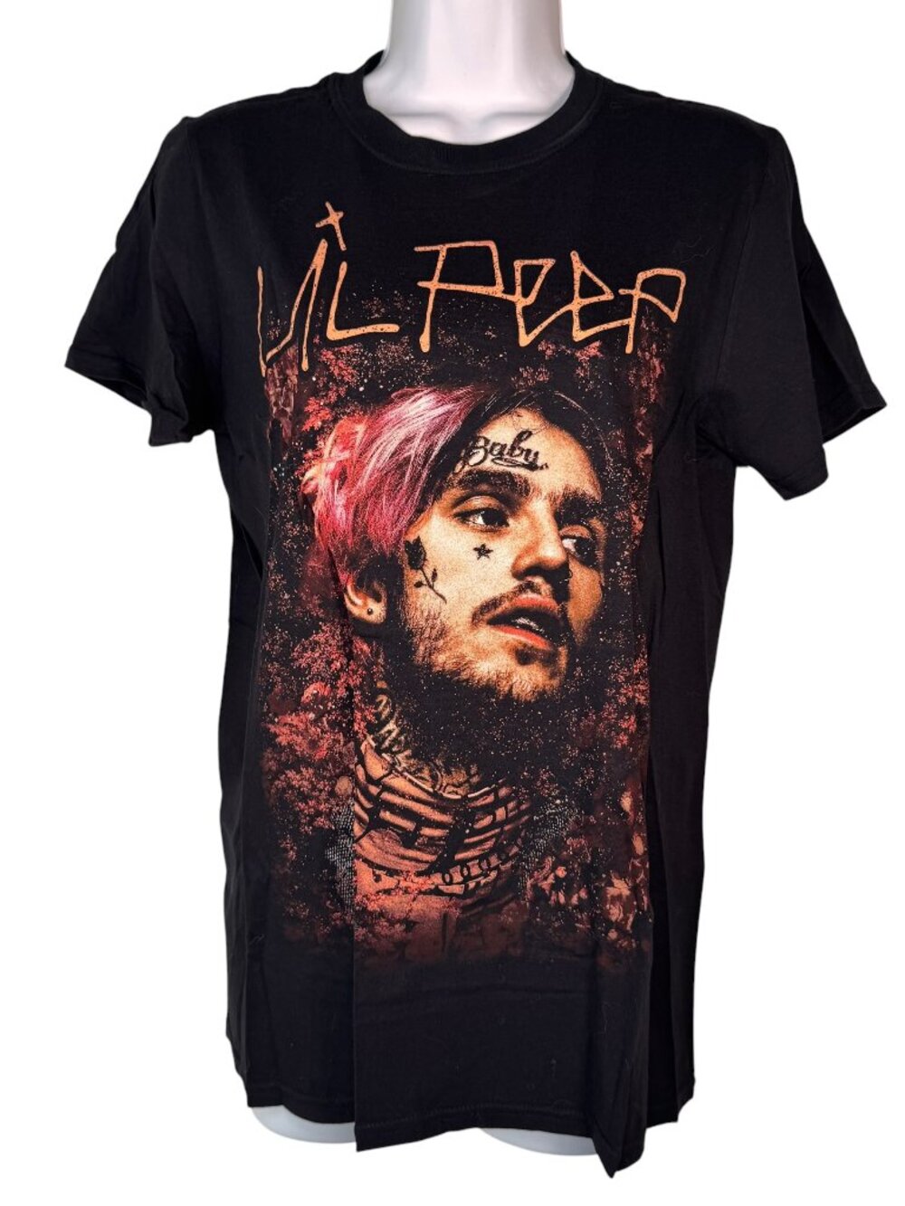 Lil Peep Portriat T-Shirt Tee Goth Boy Click Hip Hop Rap Emo Music Alternative S